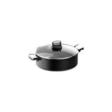 Tefal Titanyum 6x Unlimited One Indüksiyon Tabanlı 28 cm Kısa Tencere Outlet - Siyah
