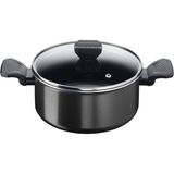 Tefal Titanyum Kaplama 24 cm Derin Tencere - Yapışmaz Taban, Premium Pişirme, Indüksiyon Uyumlu - Siyah