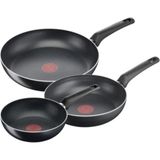 Tefal Titanyum Kızartma Tavası 20/24/28 cm 3'lü Set Siyah Kaplama ile Uzun Ömürlü Kullanım