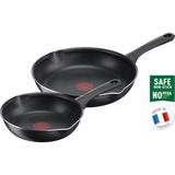 Tefal Titanyum Kızartma Tavası Seti 20+26 cm Yapışmaz Kaplama İle Siyah DaybyDay