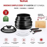 Tefal Titanyum [orjinal] Tava Tencere Seti - Siyah