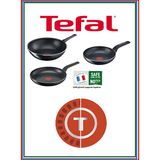 Tefal Titanyum Simplyclean Difüzyon Tabanlı 3 Lü Tava Seti- 32 cm 20 cm 28WOK Tava - siyah