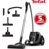 Tefal Turbo Halı Döver Başlıklı Sessiz ve Güçlü Silence Force Cyclonic Toz Torbasız Elektrikli Süpürge X-Trem Cyclonic Effitech - Siyah