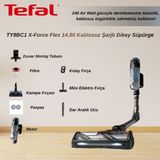Tefal TY9BC1 X-Force Flex 14.80 240 Air Watt Kablosuz Şarjlı Dikey Süpürge - Siyah