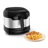 Tefal Uno M Fritöz, 1470 Watt, Kapasite: 1 Kg, Ayarlanabilir Termostat, Gözetleme Penceresi, Boşaltma Konumu, Paslanmaz Çelik, Siyah, Orta, Ff215d