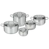 Tefal Virtuoso E492sa25 5 Parçalı Paslanmaz Çelik İndüksiyon Kaplamasız Tencere Seti