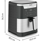 Tefal Xxl 6.5 Lt Geniş Hacimli Hava ile Kızartma ve Izgara 2'si 1 Arada Tüm Ihtiyaçlara Uygun Yağsız Fritöz Airfryer + Onerous Lambader - Gri