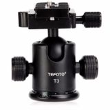 Tefoto T3 T1101 Kamera Tripod Top Kafa Ballhead