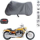 Tegin ACC | Harley-Davidson Vrsc V-Rod Arka Çanta Bağlantı Tokalı Uyumlu Solarblock Uyumlu Motosiklet Brandası | Su Geçirmez, %99 UV, Yansıtıcı Gümüş Üst