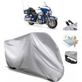 Tegin ACC | Ultra Classic Electra Glide Flhtcuı Arka Çanta (Bağlantı Toka Uyumlu Solarblock Uyumlu Motosiklet Brandası | Su Geçirmez, %99 UV, Yansıtıcı Gümüş Üst