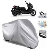 Tegin ACC | Yamaha X-Max 350 Iron Max Abs Arka Çanta (Bağlantı Tokalı) Uyumlu Solarblock Uyumlu Motosiklet Brandası | Su Geçirmez, %99 UV, Yansıtıcı Gümüş Üst