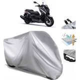 Tegin ACC | Yamaha X-Max 400 Abs Arka Çanta (Bağlantı Tokalı) Uyumlu Solarblock Uyumlu Motosiklet Brandası | Su Geçirmez, %99 UV, Yansıtıcı Gümüş Üst