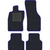 Tegin Audi A3 2003-2011 Siyah Halı Mavi Kenar Deri Petek Topuk 2250 gr Paspas