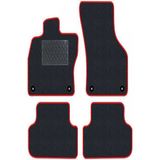 Tegin Audi A4 Cabrio 2002-2007 Siyah Halı Kırmızı Kenar Baklava Topuk 2250 gr Paspas