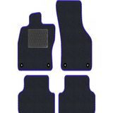 Tegin Audi A4 Cabrio 2002-2007 Siyah Halı Mavi Kenar Deri Petek Topuk 2250 gr Paspas