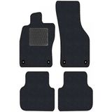 Tegin Citroen C3 - Ds3 2009-2016 Siyah Halı Siyah Kenar Deri Petek Topuk 2250 gr Paspas