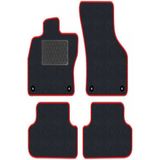 Tegin Fiat Fiorino Van 2007 ve Sonrası Siyah Halı Kırmızı Kenar Deri Petek Topuk 2250 gr Paspas