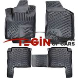 Tegin Hyundai Santafe 7 Koltuk 2011 3D Siyah Havuzlu Paspas
