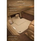Tegin Mat Designer Of Cars Audi A4 2008-2015 Kaymaz Tabanlı Premium Siyah Deri Bej Kenar Paspas