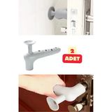 Tegomi 2 Adet Silikon Kapı Kolu Koruyucu Stoper Gri Kapı Arkası Duvar Koruyucu Gürültü Emici Koruma Tampon