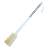 TEGOOL Yumuşak ve Sert Kıllı Duş Fırçası, 20,5 inç Yeni Uzatılmış Uzun Saplı Arka Scrubber Çift Taraflı Banyo Fırçası Islak veya Kuru Fırçalama için Vücut Eksfoliyatörü (Gri Süper Uzun)
