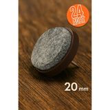 Tek 20 mm Keçeli Poligrit Zemin Koruyucu Sandalye ve Masa Ayağı Için Sessiz Mobilya Pabucu (24 Adet)
