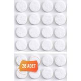 Tek Aksesuar Yapışkanlı Mobilya Masa Sandalye Parke Zemin Ayak Koruyucu Kaydırmaz Keçesi 28 mm (28'li Paket)