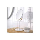 TEK BİZDE Ayna Ayaklı Banyo Makyaj Tıraş Aynası Bır Taraf Büyüteçli Çap 17 Cm Yükseklik 33 Cm