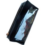 Tek Bölmeli Simli Rugan Kalemlik 1 Adet - Siyah - 19 cm x 8 cm x 6 cm. - cüzdan