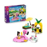 Tek Boynuzlu At ve Havuz Partisi 42658-5 Yaş ve Üzeri Kız ve Erkek Çocuklar Için 2 Mini Bebek ve 1 Kedi Figürü Içeren Yaratıcı Oyuncak Yapım Seti, Hediye Fikri (99 Parça) - standart