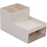 Tek Çekmeceli + 3 Bölmeli Plastik Makyaj - Takı Organizer 16X9.5CM - Y: 5--9.5cm (4887) - Renkli
