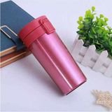 Tek El Bas Iç Paslanmaz Çelik Termos 380 Ml Seyehat Mug Sızdırmaz Çift Katmanlı Snape Filtreli - 360 ml - Kırmızı