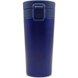 Tek El Bas Iç Paslanmaz Çelik Termos 380 Ml Seyehat Mug Sızdırmaz Çift Katmanlı Snape Filtreli - Lacivert - 0,35 lt