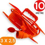Tek-İş 10 Metre Uzatma Kablosu 3X2,5 mm Ttr Bakır Kablo Erkek Fiş-Dişi Fiş Baskılı
