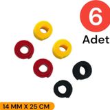 Tek-İş 14 mm x 25 cm Kablo Düzenleyici Kablo Bağı Cırt Cırt Bant Sök Tak Kullan 6 Adet