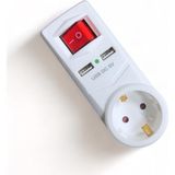 Tek-İş 2 X USB Çıkışlı Topraklı Fiş Priz – Anahtarlı Golyat Fiş, 2.1A Şarj