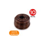 Tek-İş 2x0.75 Kordon Yassı Şeffaf Kablo 10 Metre
