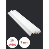 Tek-İş 30 cm Sıcak Mum Silikon Çubuk Silikon Küçük 10 Adet Ince Çap 7 mm