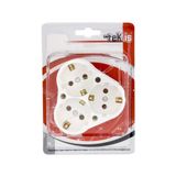 Tek-İş 523542 Sıva Altı Topraklı Üçlü Priz, Beyaz