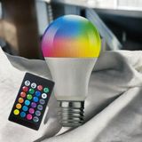 Tek-Iş Akıllı LED Ampul, 16 Renk, 9 Watt, E27 Duy, Uzaktan Kumandalı - 0,5 W - Altın