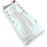 Tek-İş Beyaz Plastik Kablo Bağı Seti | 100mm 150mm 250mm x 2.5mm | 60 Adet | Dayanıklı Cırt Kelepçe | Kablo Düzenleme ve Sabitleme İçin