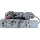 Tek-Iş Grup Priz 4 Lü 3 mt Topraklı + Kontrol Kalemi
