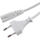 Tek-İş Işıldak Fişi Laptop Radyo Teyp Güç Kablosu Power Kablosu Beyaz 1 Metre