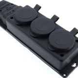 Tek-İş Kauçuk 1X16A Monofaze 3'lü Grup Priz Çoklu Priz