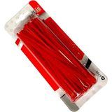 Tek-İş Kırmızı Plastik Kablo Bağı Seti | 100mm x 2.5mm | 50 Adet | Dayanıklı Cırt Kelepçe | Kablo Düzenleyici