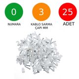 Tek-İş No 3 25 Adet Beton Çivili Kablo Tutucu Kroşe