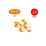Tek-İş Plastik Kablo Bağı Klipsi Cırt Kelepçe Tutucu Yapışkanlı 28 x 28 mm 20ADET