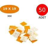 Tek-İş Yapışkanlı Plastik Kablo Bağı Klipsi Cırt Kelepçe Tutucu 19 x 19 mm 50 Adet Kolay Uygulama