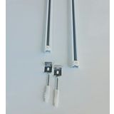 Tek Kanallı Beyaz Alüminyum Ray (Tekli Korniş) + Metal Portray (180 CM)
