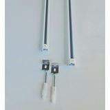 Tek Kanallı Beyaz Alüminyum Ray (Tekli Korniş) + Metal Portray (290 CM)